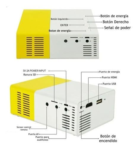 Proyector LED Portátil HD - Cine en Casa Profesional