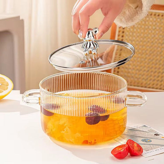 Olla de Cristal Borosilicato - Cocina Saludable y Elegante
