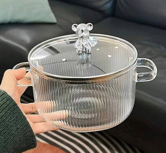 Olla de Cristal Borosilicato - Cocina Saludable y Elegante